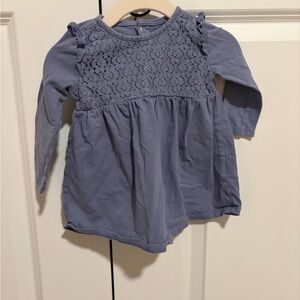 Carter's Lace Detail Blue Kids Blouse